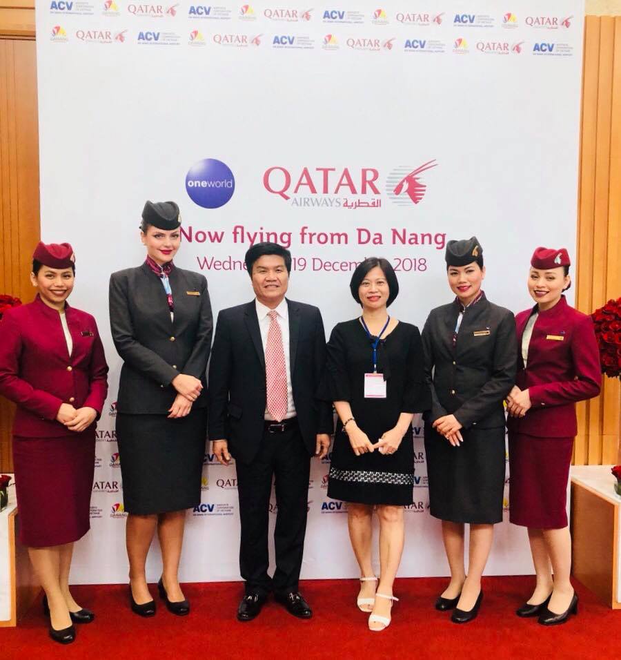 Đà Nẵng đón Chuyến bay đầu tiên từ Doha bởi Hãng hàng không Qatar Airways