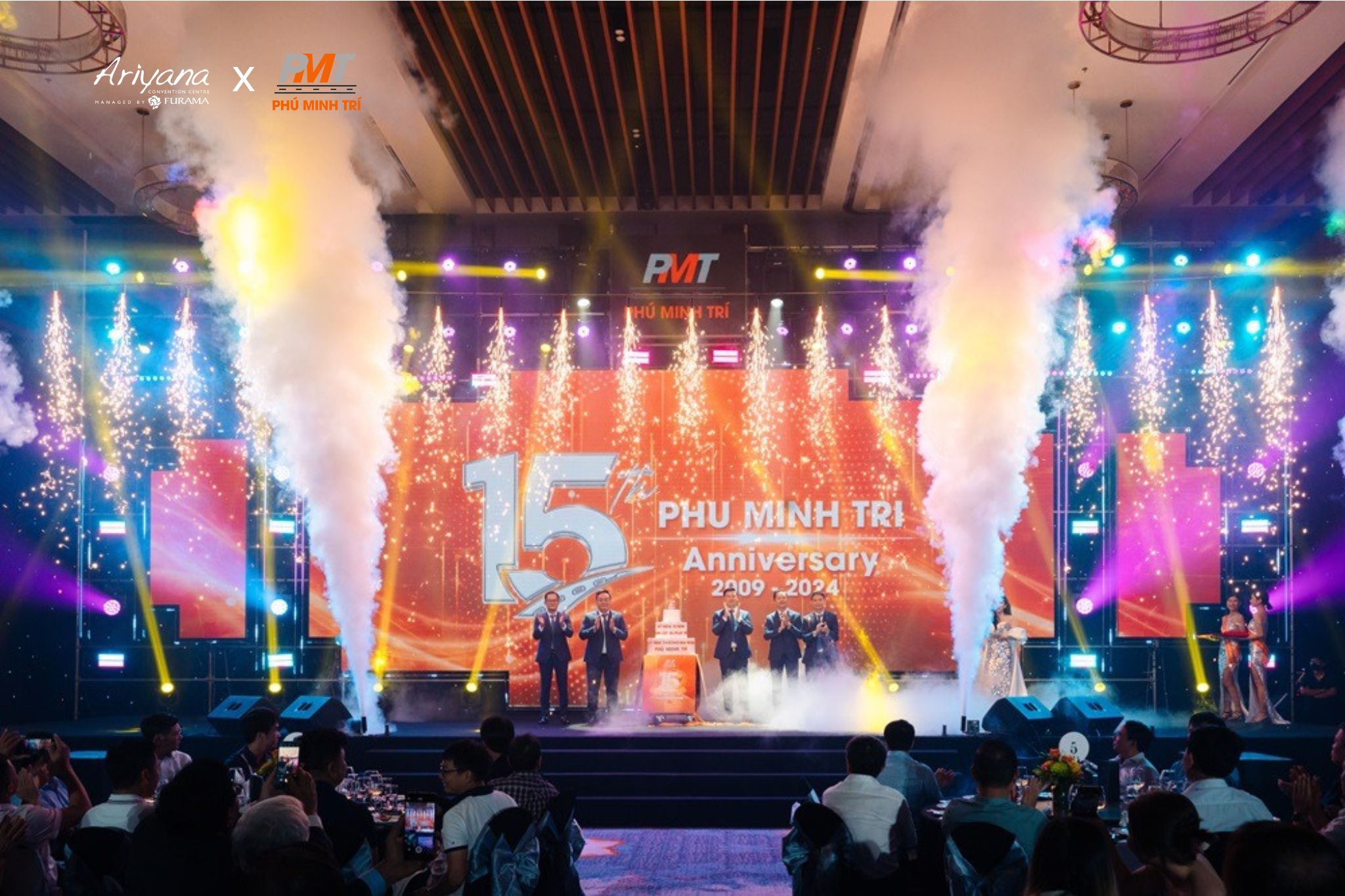 More than 400 distinguished guests attended the 15th Anniversary Celebration of Phu Minh Tri Company at Ariyana Convention Centre Da Nang