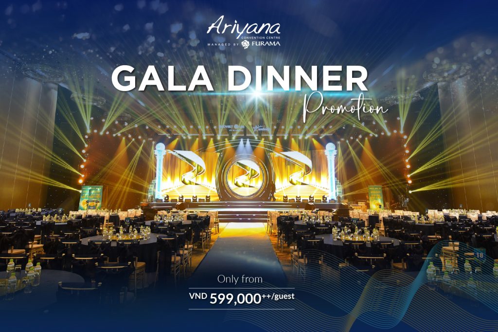 Elegant Gala Dinner at Ariyana Convention Centre Danang from VND 599,000++/Guest