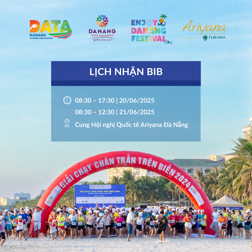 Lịch nhận BIB cho Giải chạy chân trần trên biển 2025