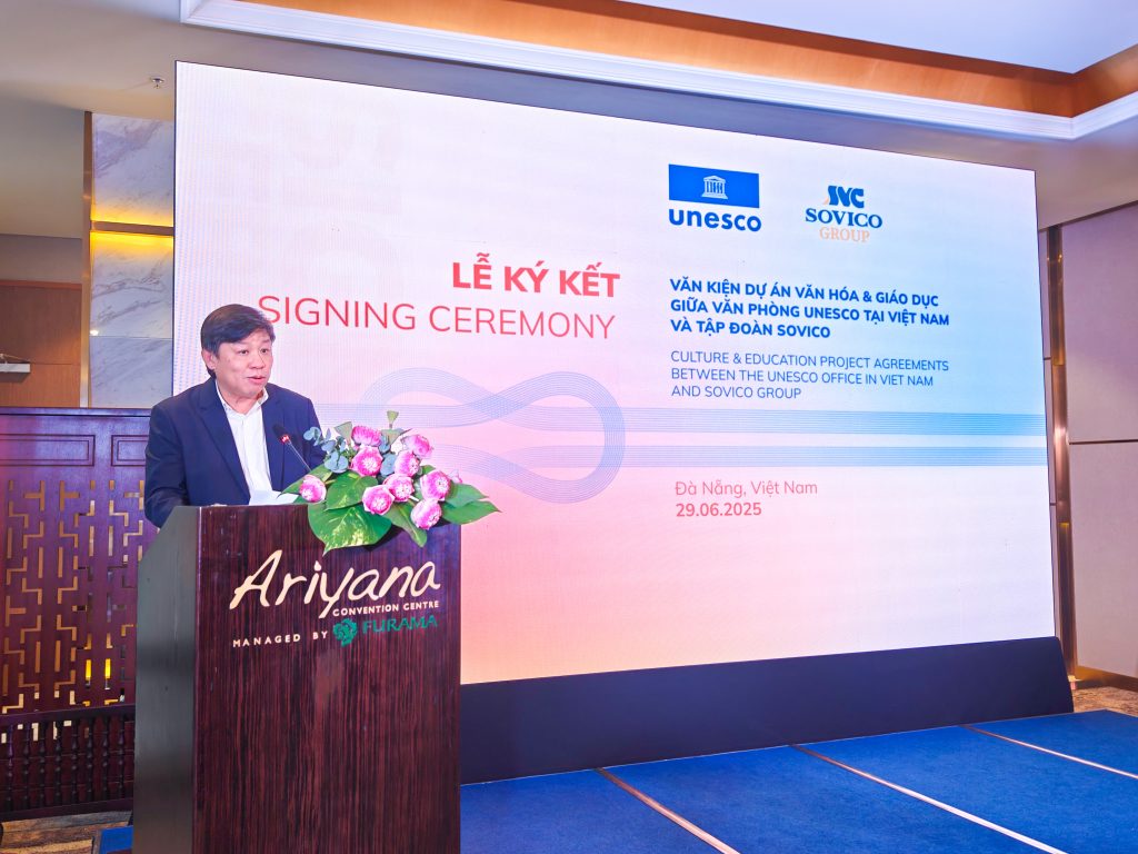 Mr. Nguyen Thanh Hung - Chairman of the Board of Directors of SOVICO commits to cooperate and develop culture & education in Vietnam
