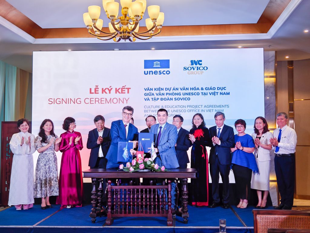 At the signing ceremony, two key projects on education and culture implemented by UNESCO and SOVICO promise to change Vietnam.