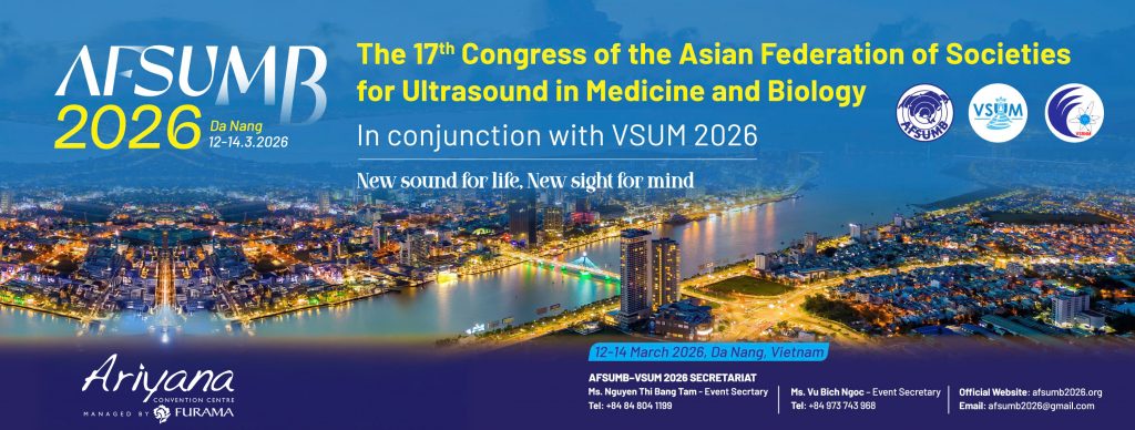 The 17th Congress of the Asian Federation of Societies for Ultrasound in Medicine and Biology (AFSUMB 2026) will be held at Ariyana Convention Centre Danang